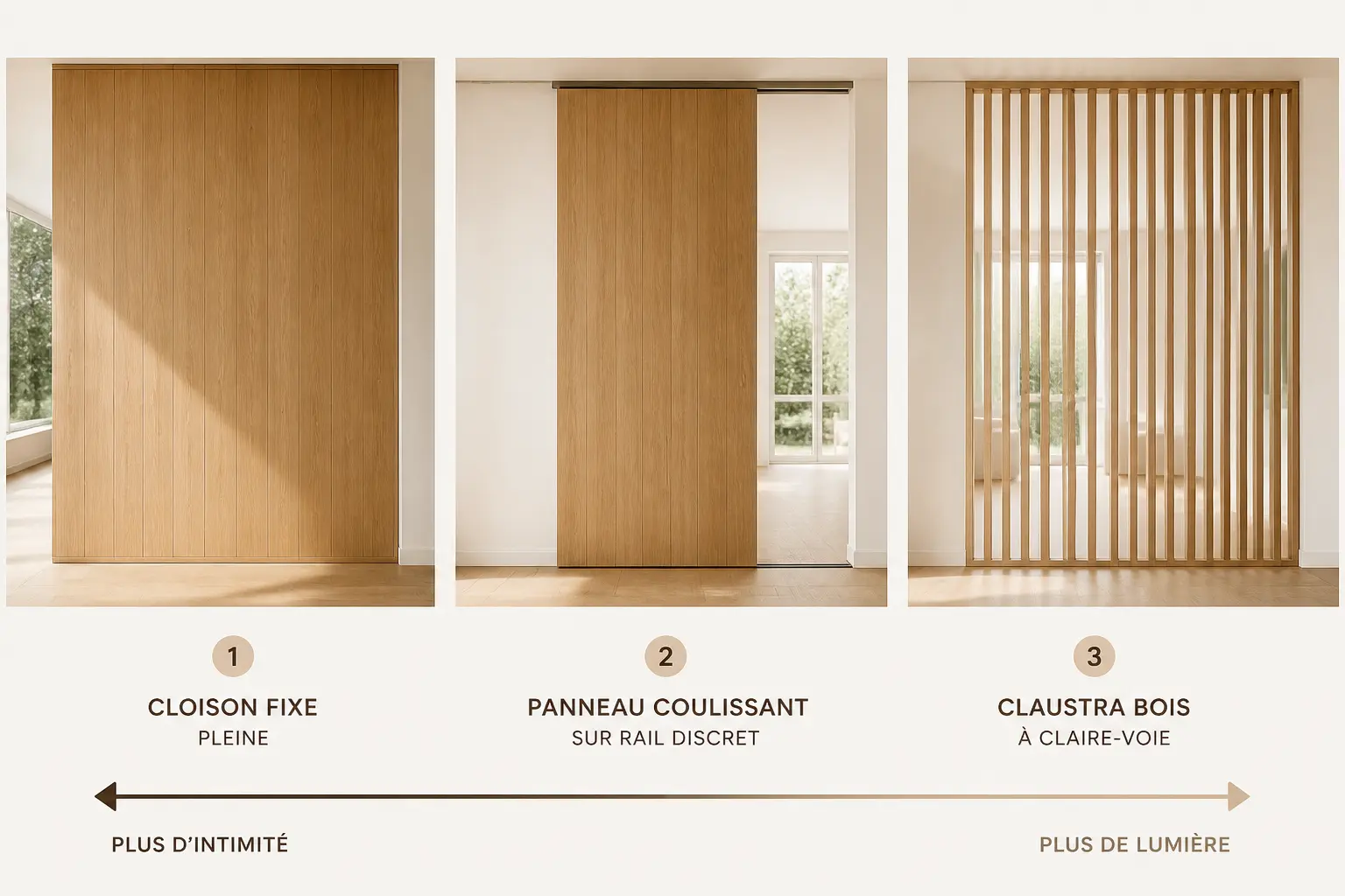 Quelle cloison en bois choisir selon la pièce et l’usage
