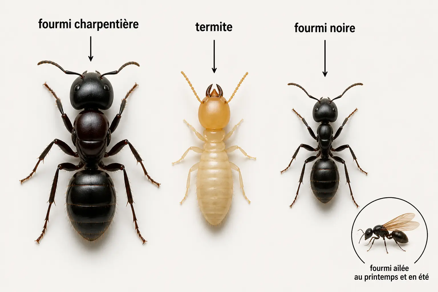 Comment reconnaître une fourmi charpentière sans la confondre