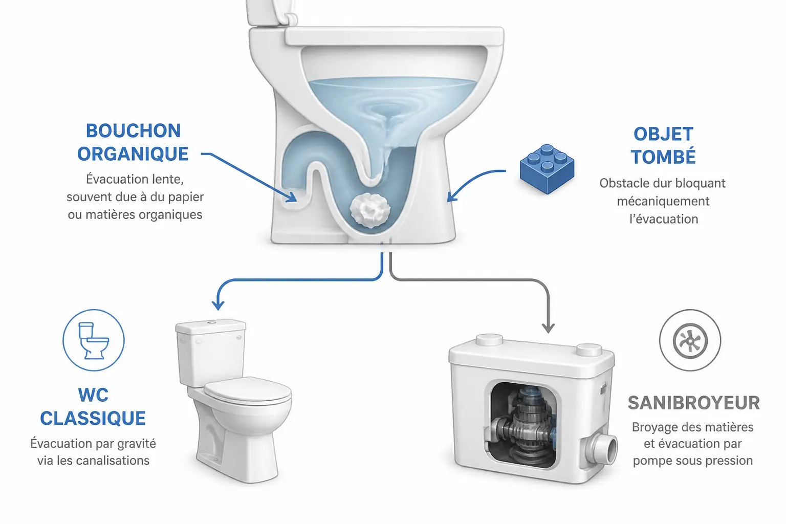 Identifier le bouchon et votre installation avant d’agir