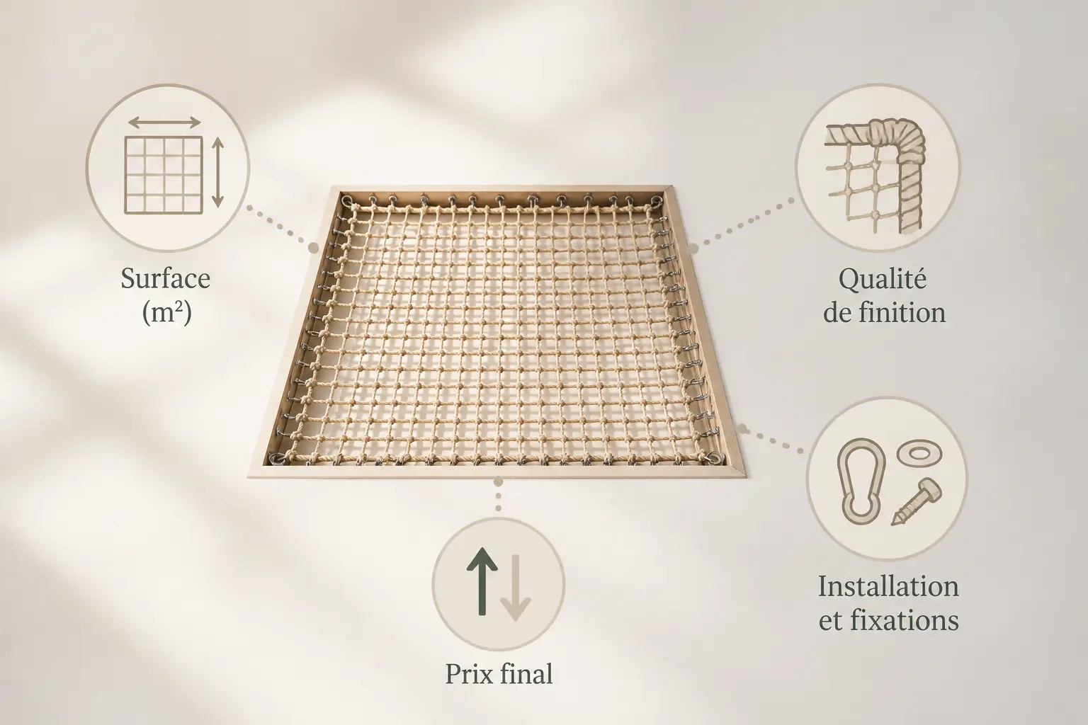 Quel budget prévoir pour un filet pour mezzanine sur mesure ?