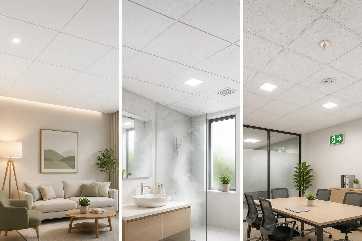 Quelle dalle de plafond choisir selon votre pièce ?