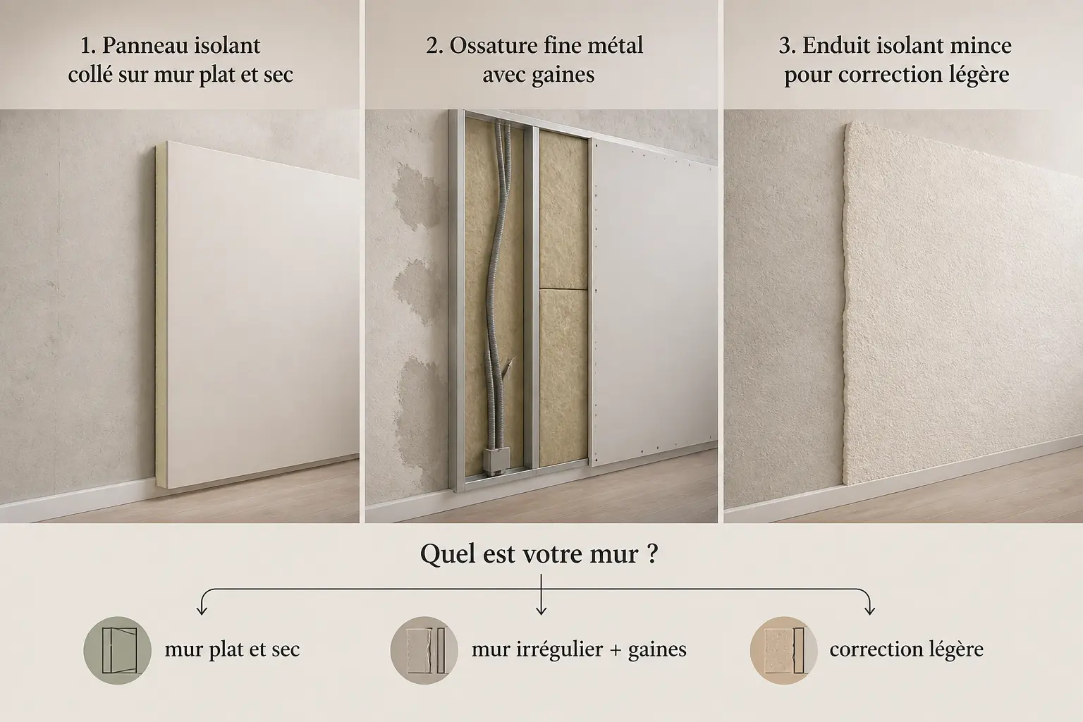 Quelle méthode de pose choisir selon le support et l’espace disponible